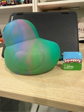 Green Multi-Color Duck Squishy Toy - Kids Learning Toy